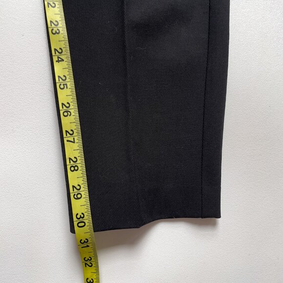 Theory Louise Pants Scroll Stretch Wool Trouser Black Size 12 NEW NWT - Picture 9 of 9